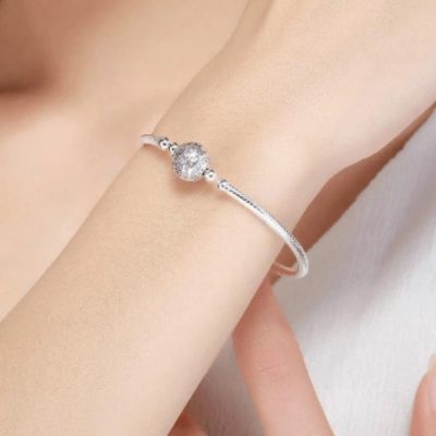 Sterling Silver Tree of Life Heart Bracelet
