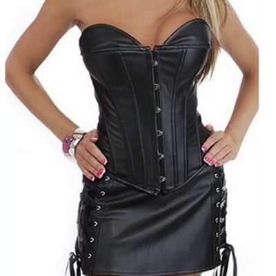 Black Leather Corset